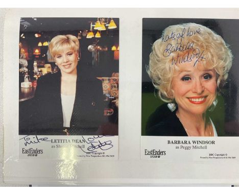 EASTENDERS; a blue ring folder containing pages of signed colour promotional cards from the BBC soap opera, including Tom Ell