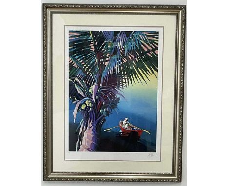 † KEN AUSTER; a limited edition 2005 Serigraph, 'Palm Tree', signed bottom right and edition number bottom left and titled, w