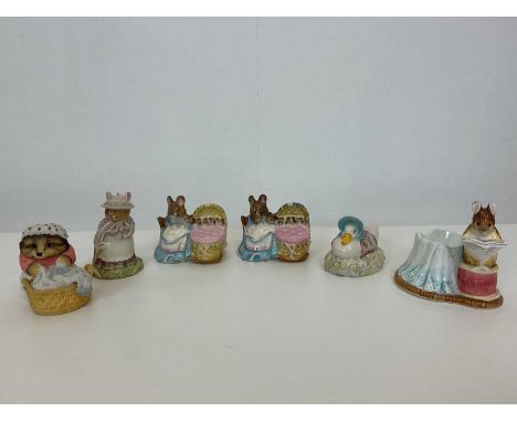 BEATRIX POTTER; ceramic figures including 'Jemima Puddle-Duck', 'Hunca Munca', Brambly Hedge 'Old Mrs Eyebright' and other ch