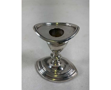 MAPPIN &amp; WEBB; an early 20th century loaded hallmarked silver candlestick with detachable sconce, Sheffield, date letter 