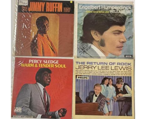 Four signed albums comprising Percy Sledge 'Warm & Tender Soul', signed in pen, 'The Jimmy Ruffin Way', signed and dedicated 