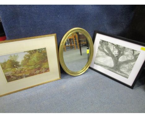 J W Walker circa 1879 - river landscape with woman and trees beyond, signed lower left corner, mounted in a glazed frame, alo