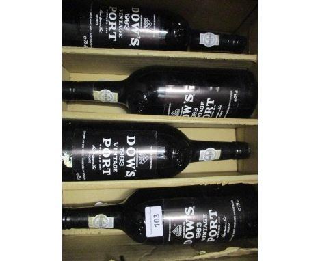 Four bottles of Dow's Vintage Port 1983 