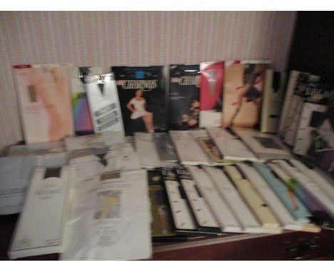 A quantity of brand new 20th century tights and stockings, together with mixed vintage scarves 