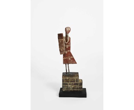 Φ John Maltby (1936-2020)Sentinelstoneware on black painted wood baseimpressed seal mark, painted signature and title,31.5cm.