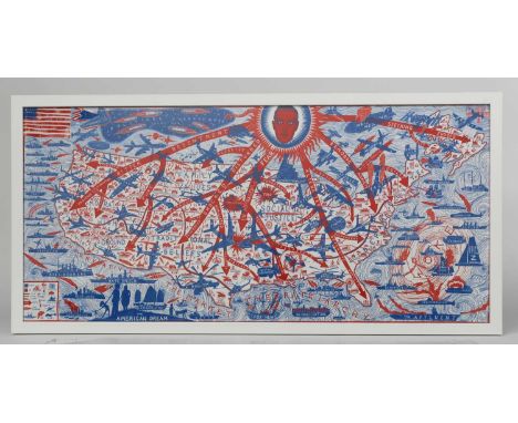 Sir Grayson Perry CBE RA (born 1960)The American Dreamprint on cotton, framedunsigned87.5 x 41cm 