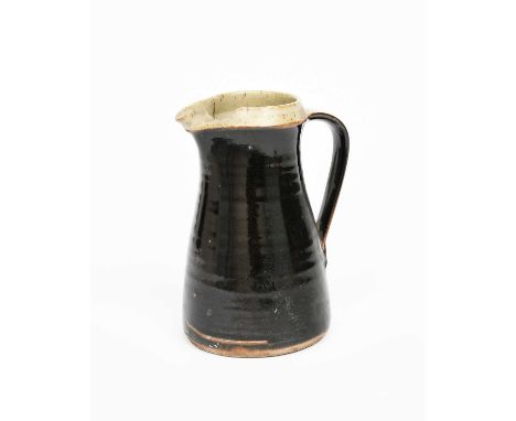 Φ William 'Bill' Marshall (1923-2007)a Leach Pottery stoneware jug, tapering cylindrical form, with ash glaze band to the nec