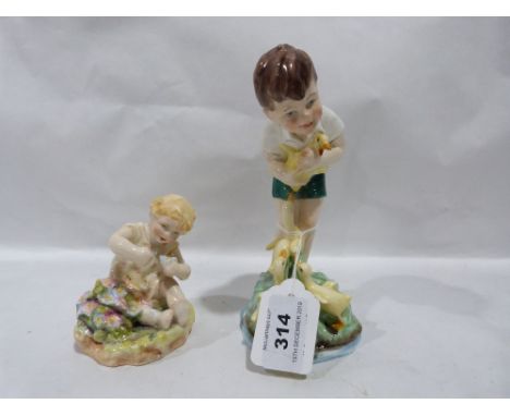 Two Royal Worcester figures by F.G. Doughty, Mischief and Johnnie