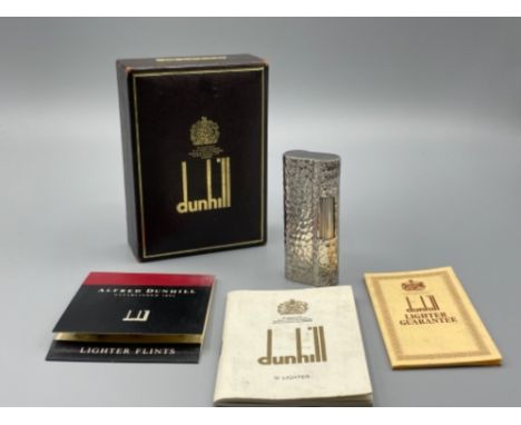Dunhill refillable S shaped lighter in original box and papers