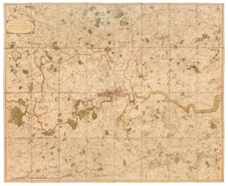 London. Faden (W.). The Country Twenty-Five Miles Round London planned from a Scale of One Mile to an Inch.., 1796, engraved 