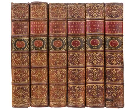 Gibbon (Edward). The History of the Decline and Fall of the Roman Empire, mixed editions (volume I 2nd edition, volumes II-VI