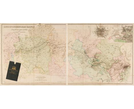 Stephenson (Robert). London &amp; Birmingham Railway. Plan of the Line and Adjacent Country, Charles F. Cheffins, 1835, engra