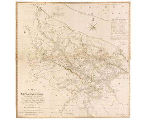 India. Dury (Andrew), A Map of the Provinces of Delhi, Agrah, Oude and Ellahabad, Comprehending the Countries lying between D