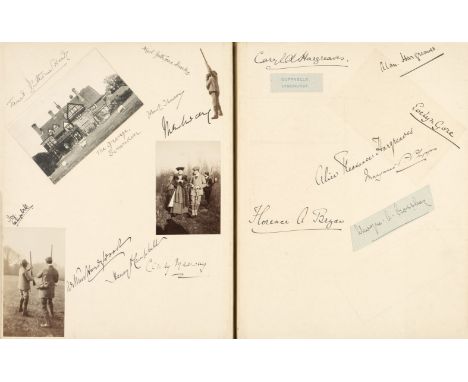 Meade-Waldo (Ada Coralie, 1861-1939). A photographically illustrated autograph album belonging to Coralie, c. 1902-07, contai