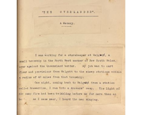 * Allison (James Murray, 1877-1929). A bound volume containing typed poems by the author, circa 1920, approximately 140 mount