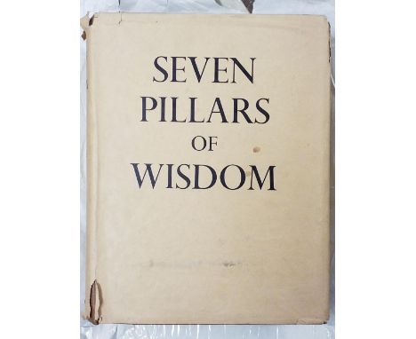 Lawrence (T. E.). Seven Pillars Of Wisdom, 1st trade edition, London: Jonathan Cape, 1935, monochrome illustrations &amp; map