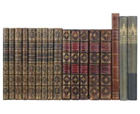 Britton (John). The Cathedrals of England, 9 volumes, London: Longman, Hurst, Rees, Orme, and Brown, 1814-35, steel-engraved 