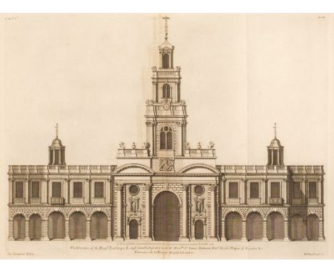 Campbell (Colen). Vitruvius Britannicus, or the British Architect, containing the plans, elevations and sections of the regul