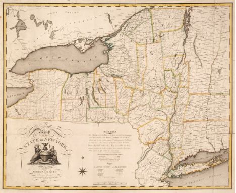 New York State. De Witt (Simeon), A Map of the State of the State of New York by Simeon De Witt, Surveyor General, Contracted