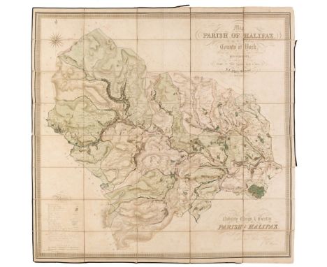 Halifax. Myers (J. F.), Map of the Parish of Halifax in the West Riding of the County of York, Shewing the Township Borough &