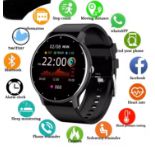 Smart Watch Full Touch Screen Sport Fitness Watch Man IP67 Waterproof Bluetooth For Android Blac...