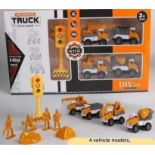 Model Pull-Back Engineering Vehicle City Builder Drop-Resistant Engineering Vehicle Set