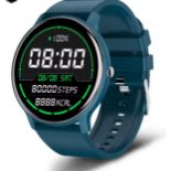 Smart Watch Full Touch Screen Sport Fitness Watch Man IP67 Waterproof Bluetooth For Android Blue