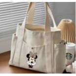 Minnie Mouse Canvas Tote Bag – Vintage Casual Handbag for Work, School, and Shopping