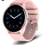 Smart Watch Full Touch Screen Sport Fitness Watch Man IP67 Waterproof Bluetooth For Android Pink