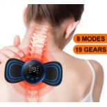Neck Massager Mini Electric Neck Massage EMS Cervical Back Vertebra Massage Patch 8 Modes