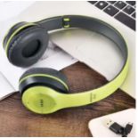 P47 Wireless Headphones Bluetooth 5.0 Earphones Foldable HIFI Stereo Bass For Music Green