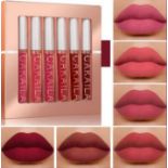 6PCS Matte Liquid Lipstick Set Lip Stain Makeup, 24 Hour Long Lasting Waterproof