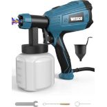 Paint Sprayer, Wesco 500W DIY Electric Spray Gun With 3 Spray Patterns, 3 Nozzle Size