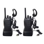 BF-88E PMR Walkie Talkies – License-Free, Reliable, Ready To Use With Earpieces Headset