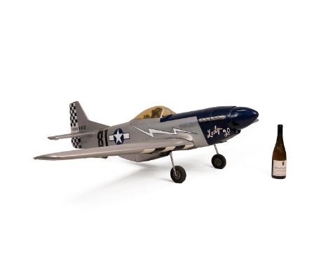 Large flying R/C Model of North American P51 Mustang 'Lady Jo' for 90.&nbsp; Uses a 2 stroke glow engine (not included)