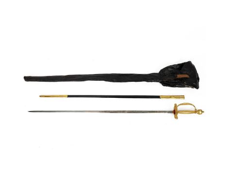 20th Century court dress sword by Moss Brothers and Co, London WC1, with acid etched blade (L 78cm), bearing maker's mark and
