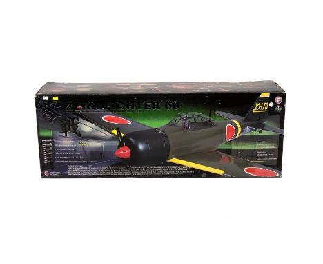 Radio controlled plane. Chinese ARTF R/C scale model of Mitsubishi Zero with 15cm to 20cm engine, six-channel radio required,