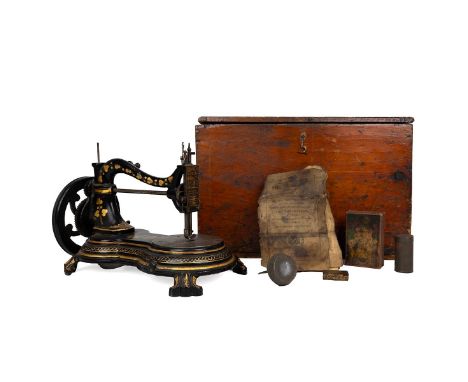 Windsor Sewing Machine by The 'Royal' Sewing Machine Company, c1880. Swan neck, lock-stitch, hand crank, with box, manual and