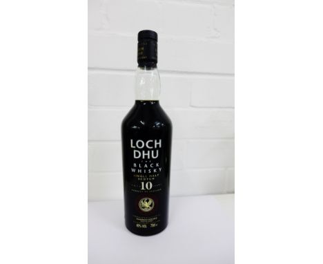 Loch Dhu, The Black Whisky, single malt scotch, aged 10 years, Mannochmore Distillery, 70cl, 40%vol
