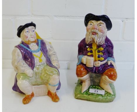 Two Melba ware Toby jugs to include Henry the Eighth and Jack Teller, 20cm high, (2) 