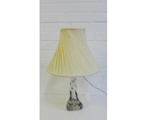A Strathearn glass table lamp base and shade, 32cm high excluding fitting