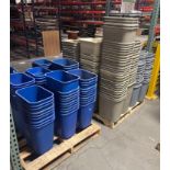 (2) Pallets of Garbage Cans, 150 approx.