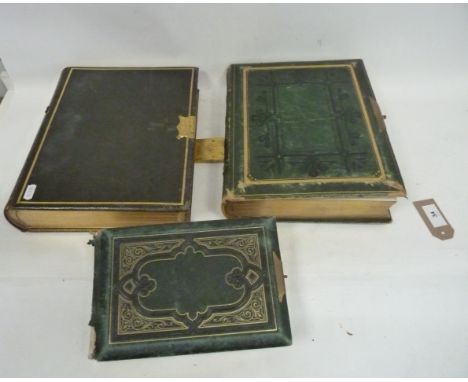 Victorian Photographs.  Three 19th cent. albums, part filled with carte de visite portrait photographs incl. a Maori gentlema
