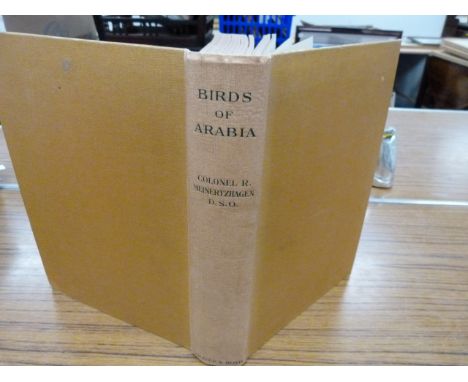 MEINERTZHAGEN R.&nbsp;&nbsp;Birds of Arabia. Col. plates, illus. &amp; maps. Quarto. Orig. brown cloth, uniform light fading 