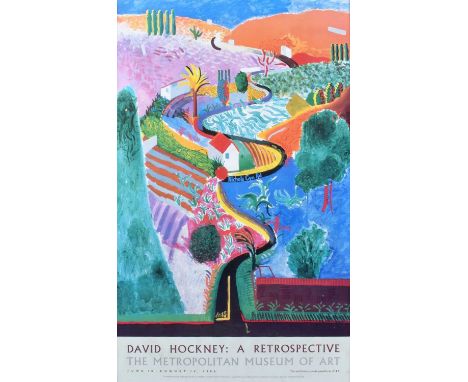 David Hockney R.A. (British 1937-) "A Retrospective, The Metropolitan Museum of Art June 18 - August 14, 1988" Unsigned, colo