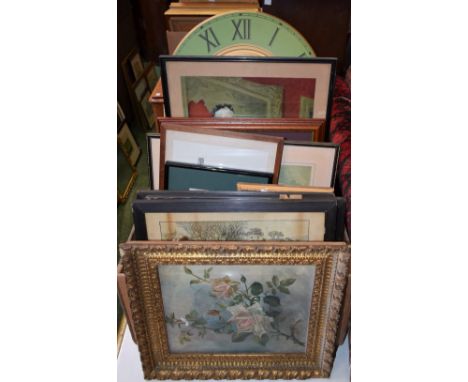 Pictures and Prints - various 19th century and later oils on canvas and prints, landscapes, still lives, hunting scenes, etc 