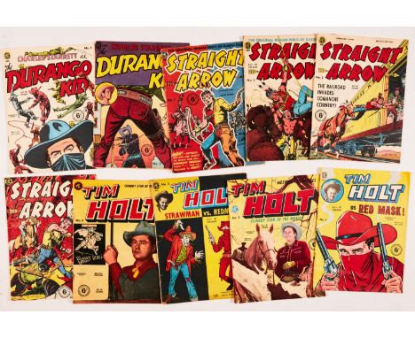 Streamline Cowboys and Indians (1950s). Durango Kid 1, 2 (No 1 with Dan Brand and Tipi by Frank Frazetta), Straight Arrow 1-4