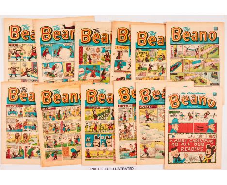 Beano (1962) 1016-1067. Complete year with final work by artist, Leo Baxendale on Little Plum, Minnie the Minx and The Bash S