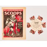Scoops No 1 (1934) 'The UK's first Science-Fiction Weekly.' With free gift Scoops Checkerboard