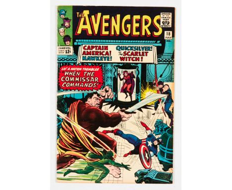 Avengers 18 (1965) Cents copy, high cover gloss with slight dust shadow to RH edge, cream/light tan pages with some tanning t